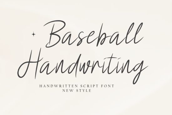 Baseball Handwriting Font